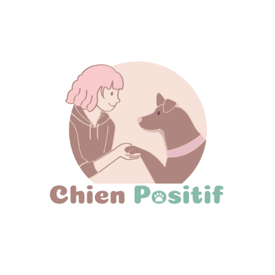 logo chien positif badge